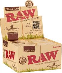 Raw Organic Hemp Connoisseur King Size Slim + Tips - 1 Box