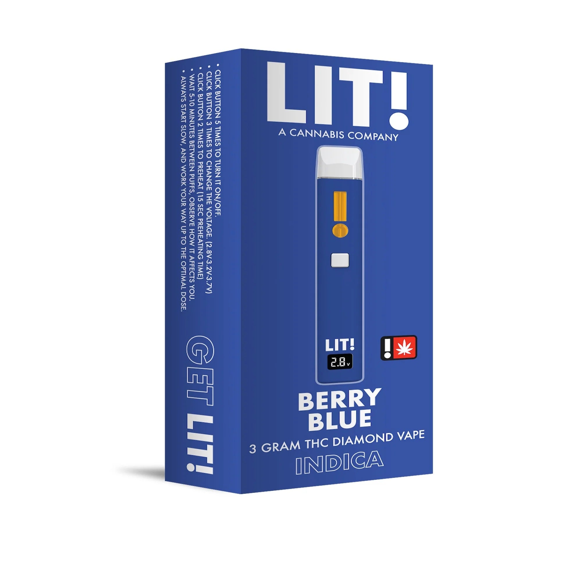 LIT 3 Gram THC Diamond Vape - 5ct