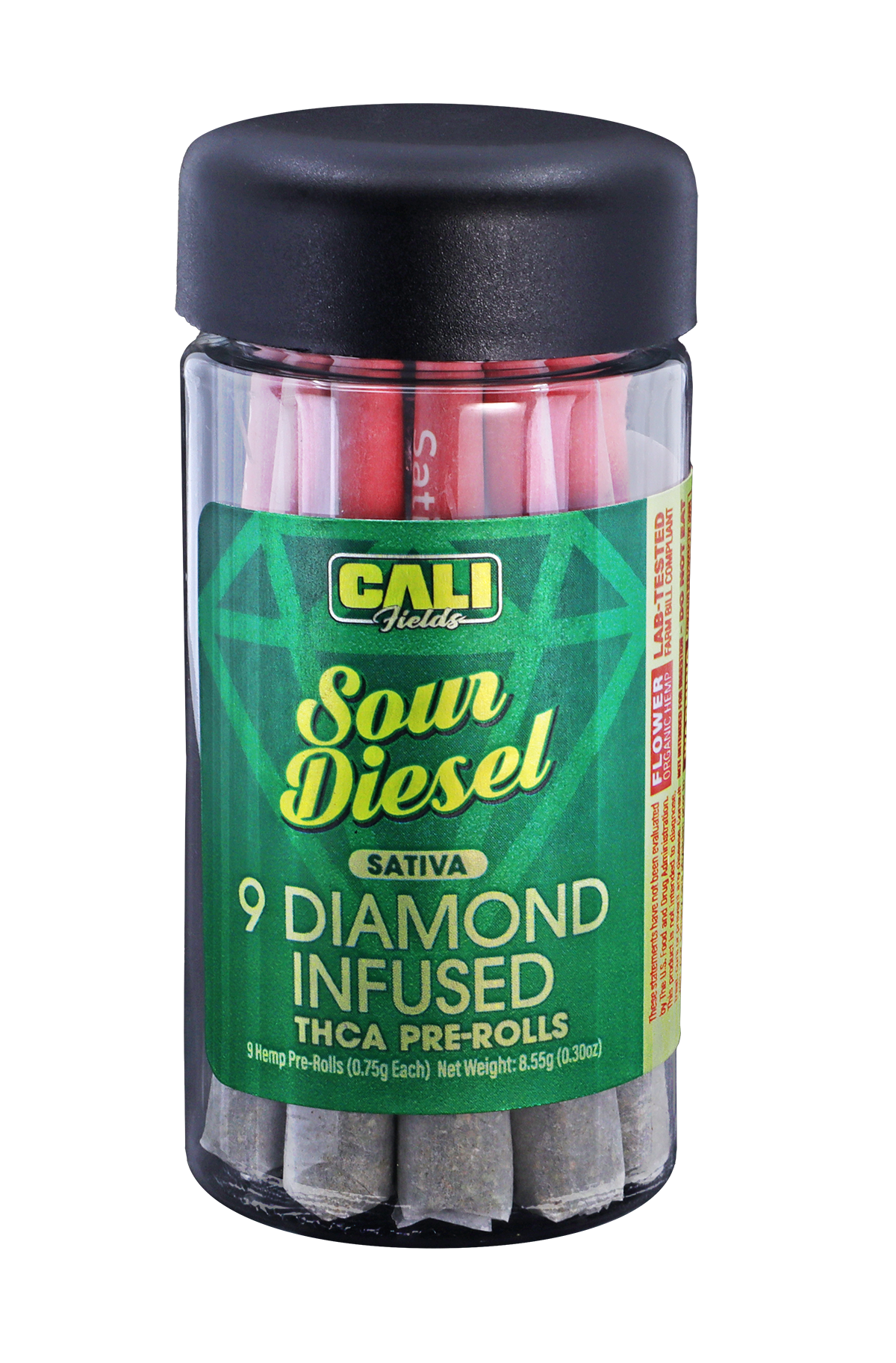 Cali Fields Diamond Infused THCA Pre-Rolls - 9ct