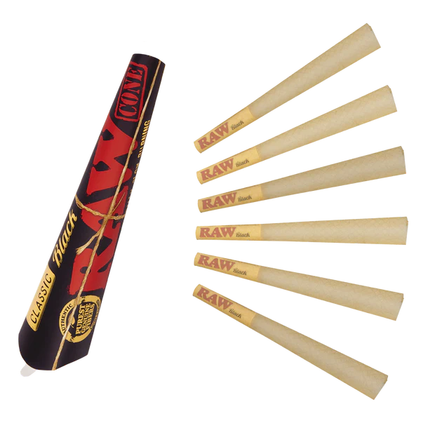 RAW Black 1¼ Size Classic Cone