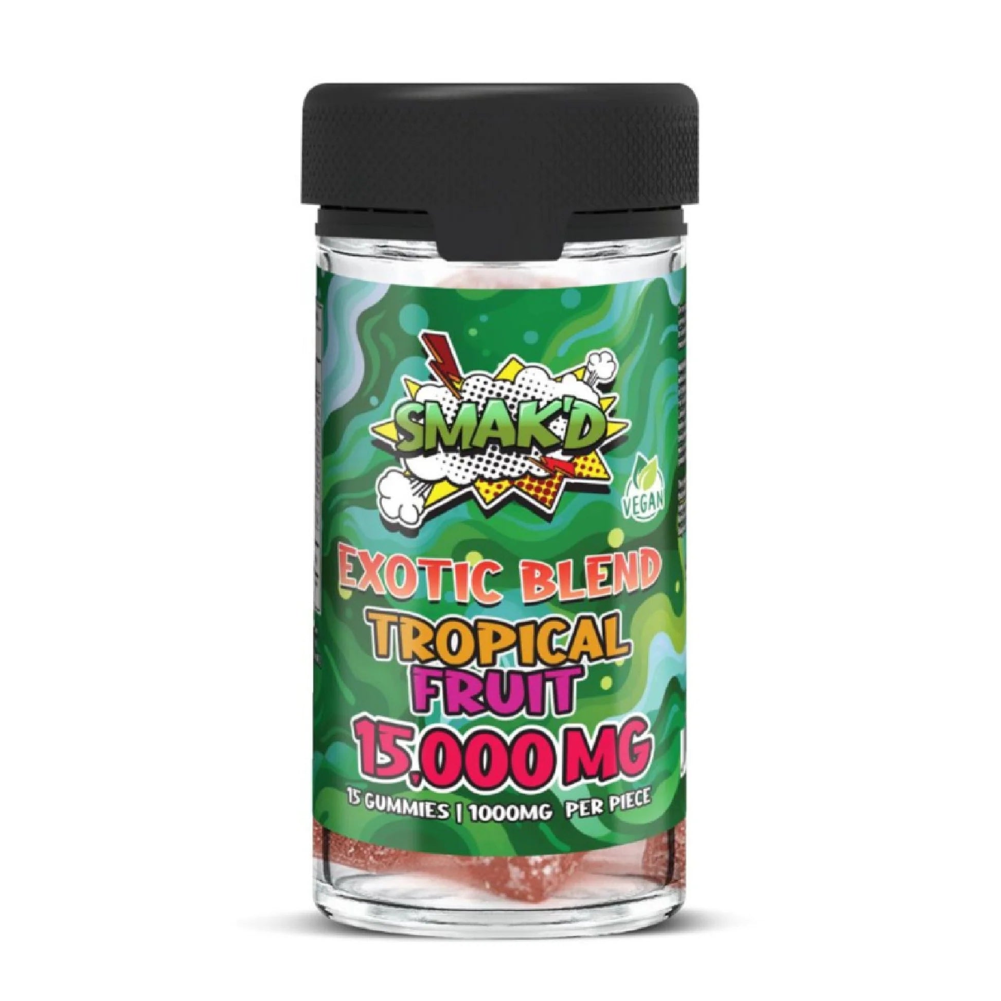 SMAK'D Exotic Blend 15,000MG THC Gummies - 15ct.