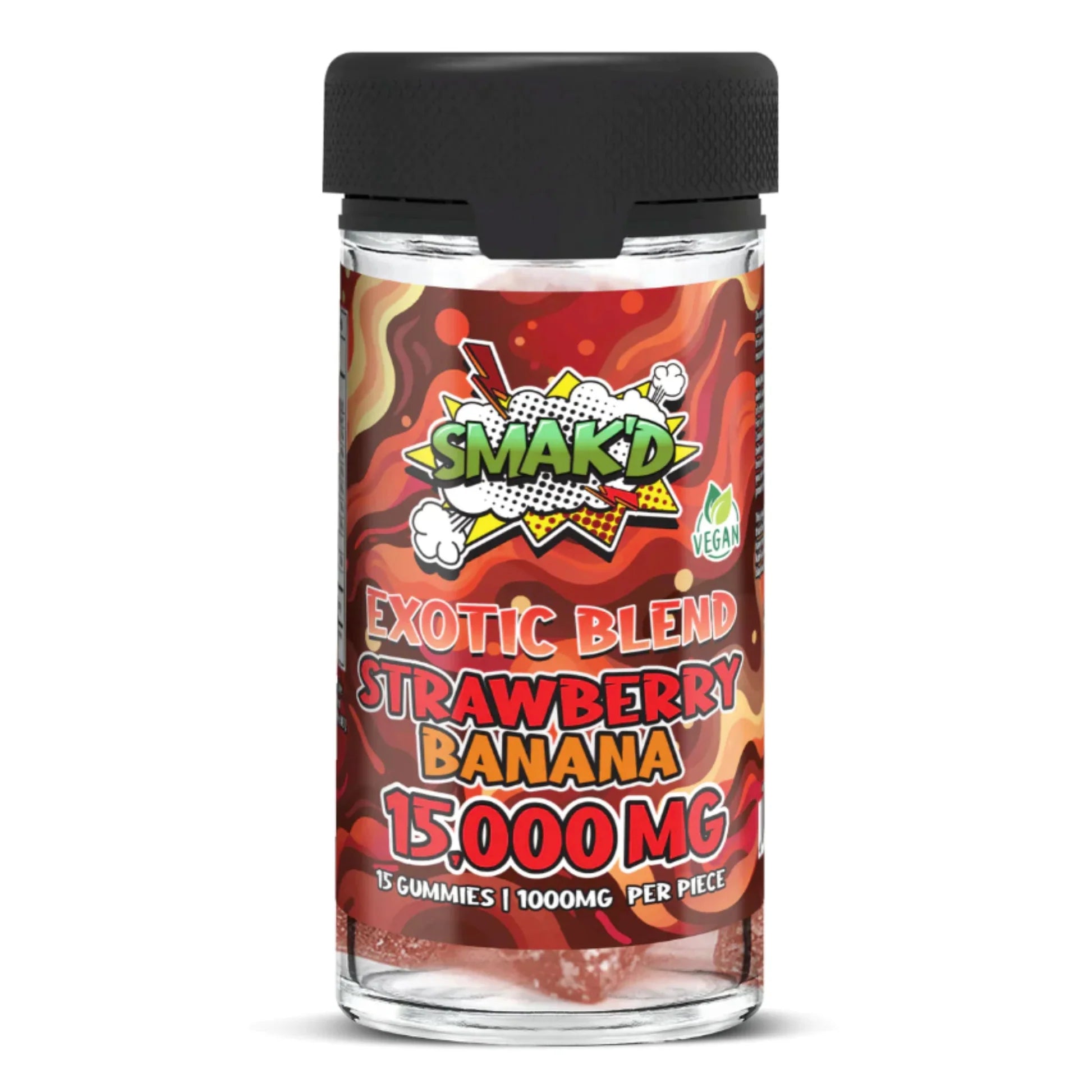 SMAK'D Exotic Blend 15,000MG THC Gummies - 15ct.