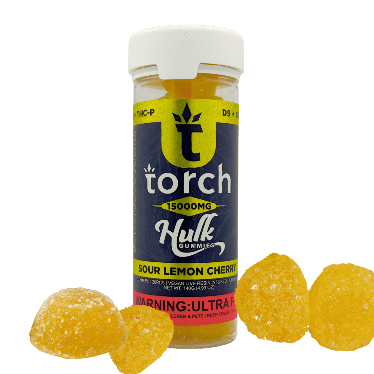 Torch D9+ THC-P Hulk Gummies 15000mg - 6ct