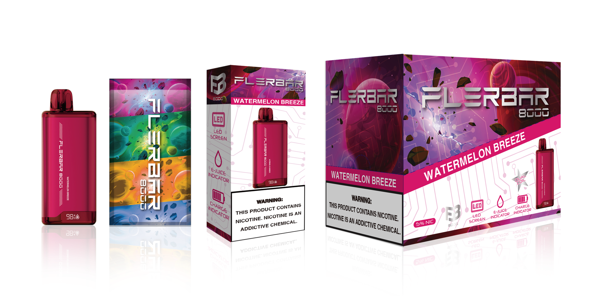FlerBar 8000 Puffs Disposable Vape Wholesale - 1 Box / 10pcs
