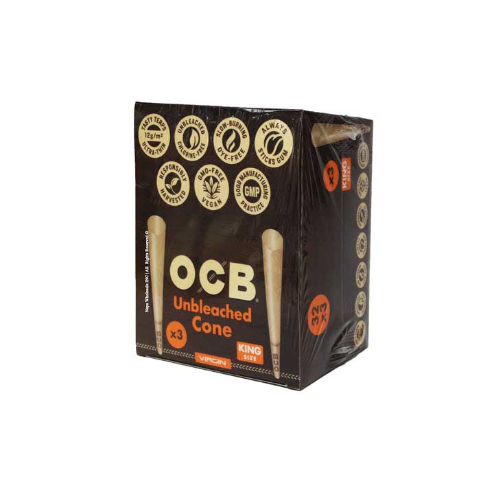 OCB Virgin King Size Cones - 32 Pack - Wholesale