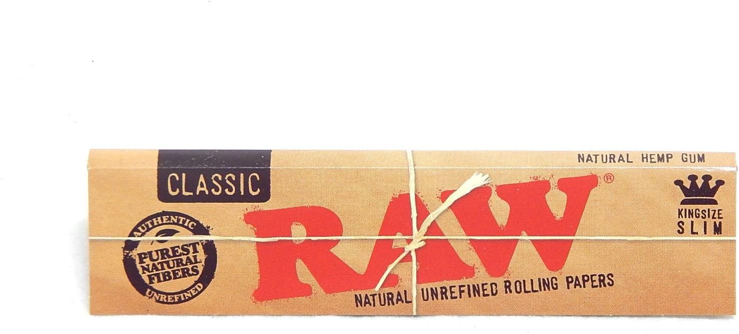 Raw Classic King Size Slim Rolling Paper Full - Box Of 50 Packs - Smoker's World of Hollywood