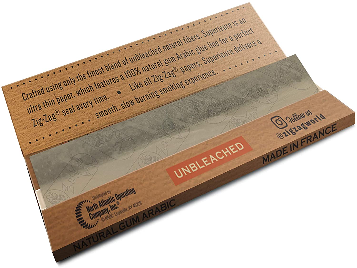 Zig Zag Rolling Papers Superiure King Slim Unbleached - 24ct