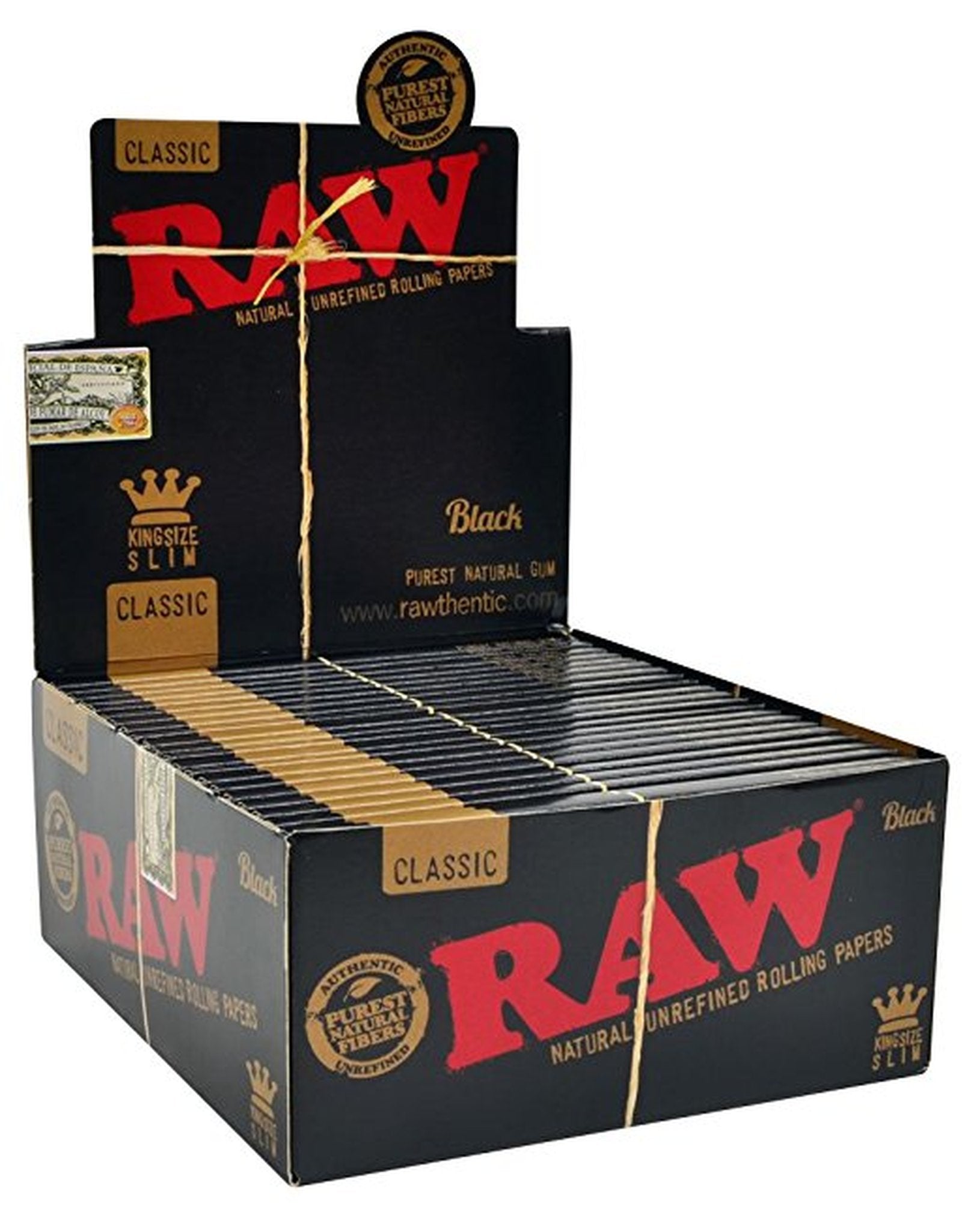 Raw Black King Size Rolling Paper - Full Box of 50 Packs - Smoker's World of Hollywood
