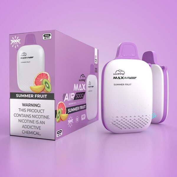 Hyppe Max Air 5000 Puffs Rechargeable Disposable Vape Kit Wholesale - 1 Box / 5pcs