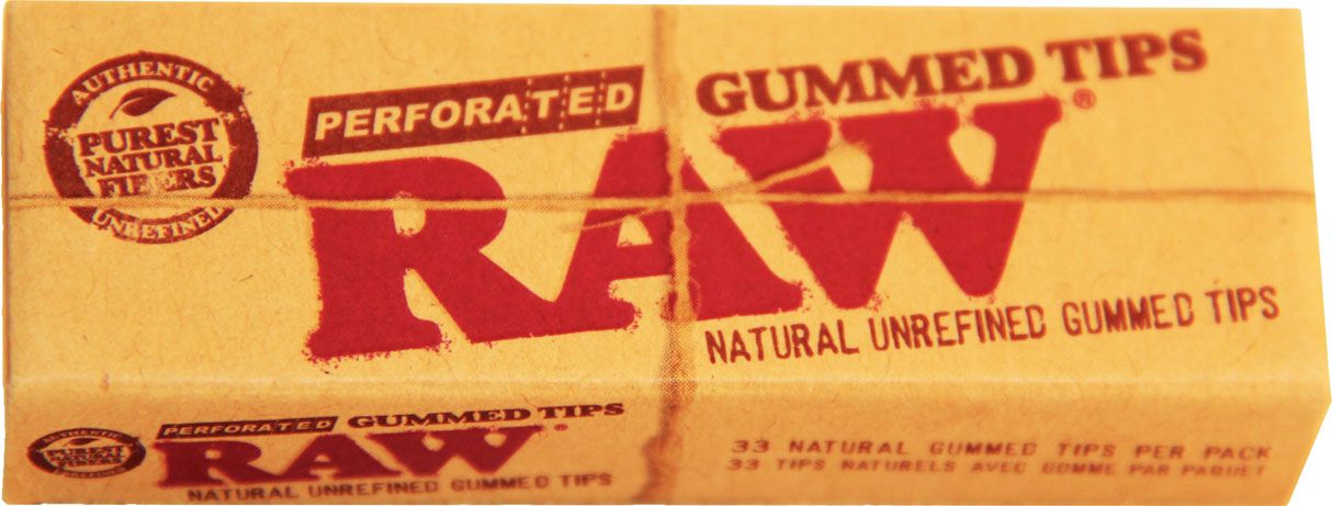 Raw Perforated Gummed Tips - Pack of 24 - Smoker's World of Hollywood